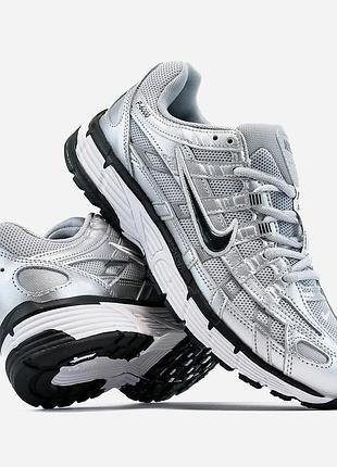 Стильные кроссовки nike p-6000 silver