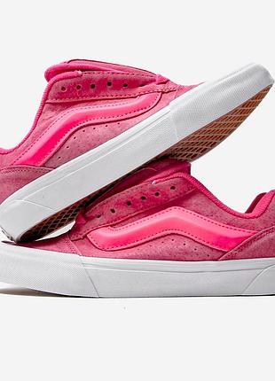 Рожеві кеди vans knu skool pink white platform х ванс 36
