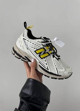 Білі кросівки унісекс new balance 1906 white yellow х нью беланс 36