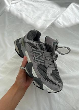 Замшевые серые кроссовки new balance 9060 grey х нью беланс 38