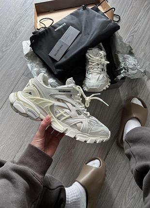 Білі кросівки balenciaga track 2 white x баленсіага трек 38