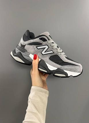 Жіночі сірі кросівки new balance 9060 grey black х нью беланс 40