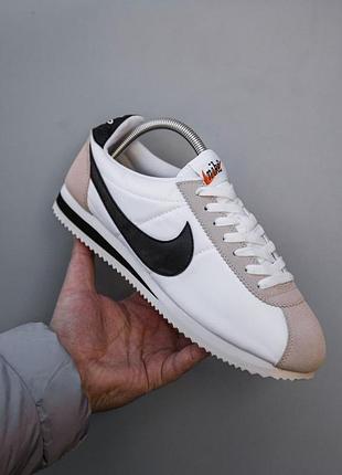 Білі кросівки унісекс nike cortez white beige х кортез 44