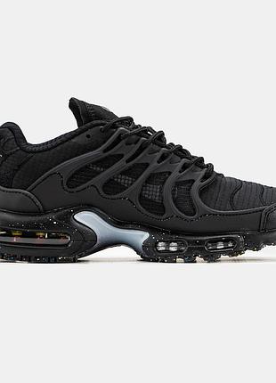 Мужские чёрные кроссовки nike air max tn terrascape plus black white grey х эйр макс тн 41