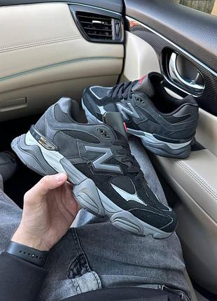 Черные кроссовки унисекс new balance 9060 black silver х нью беланс 41