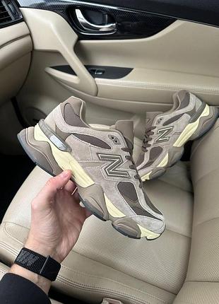 Мужские бежевые кроссовки new balance 9060 brown х нью беланс 43