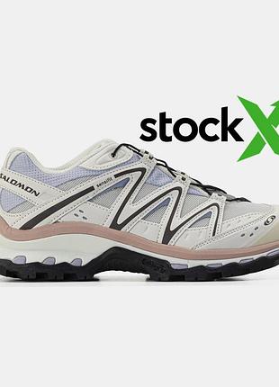 Женские белые кроссовки salomon xt-quest beige pink blue black х саломон 36
