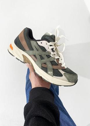 Кроссовки хаки унисекс asics gel 1130 khaki brown beige х асикс 39