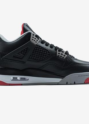 Черные кроссовки унисекс jordan 4 retro bred reimagined х джордан 45