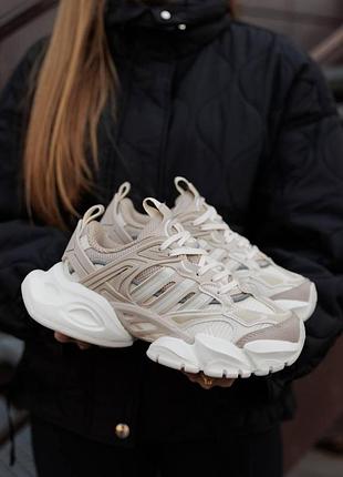 Бежеві кросівки унісекс adidas vento xlg deluxe beige x венто 43