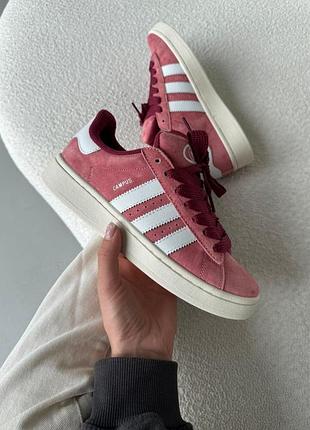 Жіночі рожеві кросівки adidas campus 00s pink white x адідас кампус 38