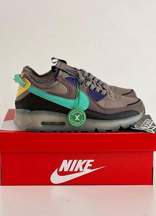 Сірі кросівки унісекс nike air max terrascape 90 moon fossil х ейр макс 42
