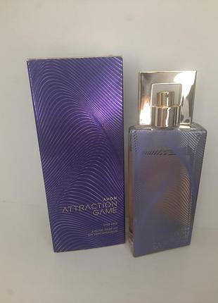Avon attraction game for her парфумована вода 50 мл для жінок етрекшн гейм ейвон парфюм эйвон шоколад аромат для женщин парфуми атракшн этрекшн гэйм