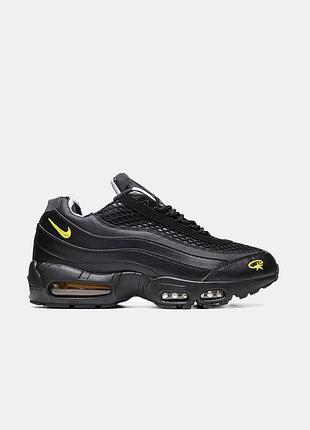 Чоловічі чорні кросівки nike air max 95 corteiz black tour yellow х ейр макс 42