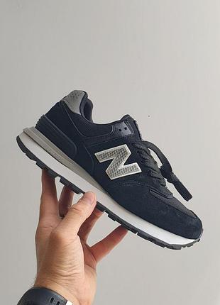 Женские кроссовки new balance 574 legacy stone island black white х нью беланс 38