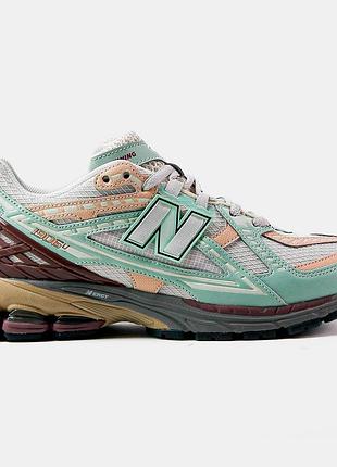 М'ятні кросівки унісекс new balance 1906u mint green red grey х нью беланс 44
