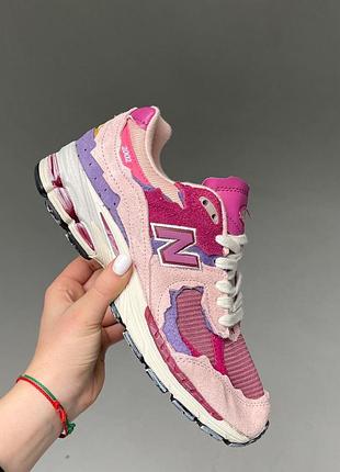 Женские розовые кроссовки new balance 2002r pink violet х нью беланс 37
