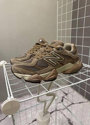 Коричневые кроссовки унисекс new balance 9060 brown х нью беланс 37
