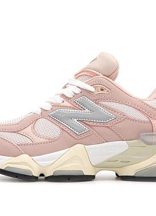 Женские розовые кроссовки new balance 9060 pink beige х нью беланс 40