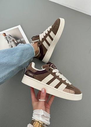 Бежевые замшевые кроссовки adidas campus 00s brown white x адидас кампус 45