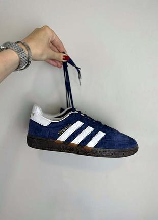 Синие кроссовки унисекс adidas spezial blue white х адидас 41