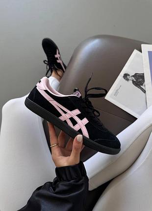 Чёрные кроссовки унисекс asics onitsuka tiger black pink х асикс 36