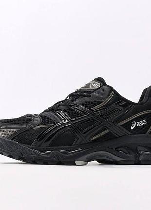 Мужские чёрные кроссовки asics gel nimbus 10.1 black white х асикс 42