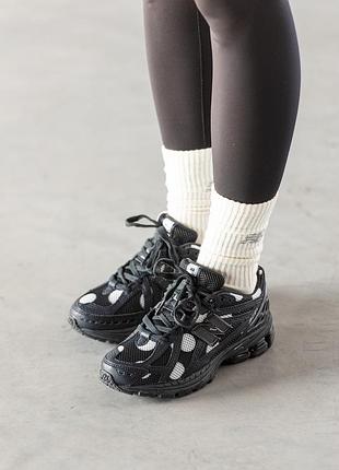 Женские чёрные кроссовки new balance 1906r black white х нью беланс 39