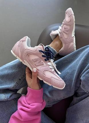 Жіночі рожеві кросівки new balance 530 miu miu pink blue laces х нью беланс 37