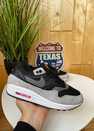 Серые кроссовки унисекс nike air max 1 grey х эйр макс 43