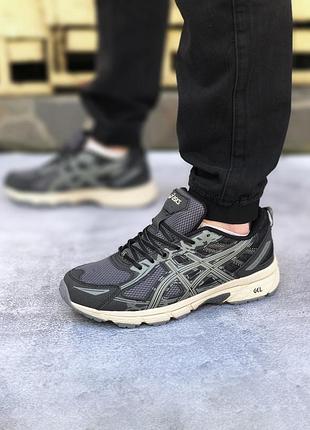 Синие кроссовки унисекс asics gel venture 6 blue х асикс 41