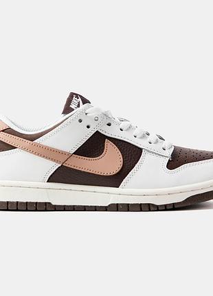 Бежеві кросівки унісекс nike dunk low next nature summit white baroque brown х данк 36