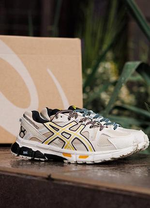 Бежевые кроссовки унисекс asics gel kahana 8 beige gold termo winter х ассикс 37