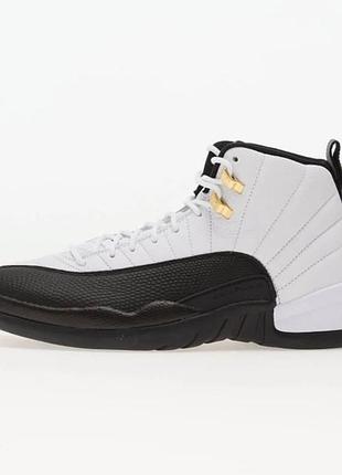 Мужские черно-белые кроссовки nike air jordan 12 retro taaxi white black х джордан 45