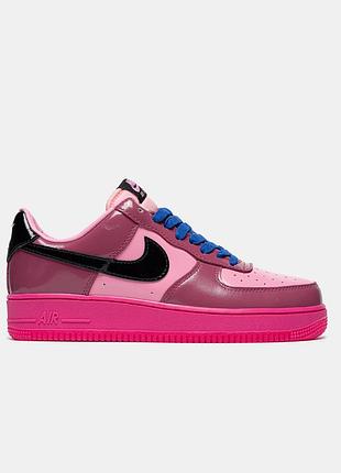 Рожеві жіночі кросівки nike air force 1 low pink cooler black mulberry rose х ейр форс 38