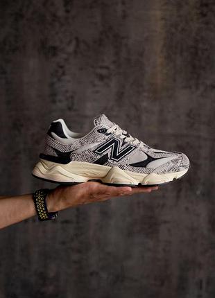 Серые кроссовки унисекс new balance 9060 year of the snake grey х нью беланс 40