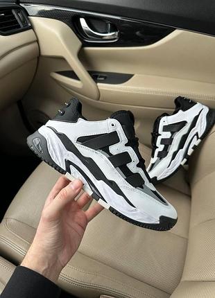 Мужские белые кроссовки adidas niteball white black х найтбол 44