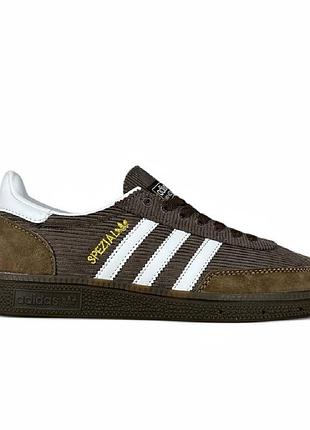 Женские бежевые кроссовки adidas spezial velvet brown х адидас 37