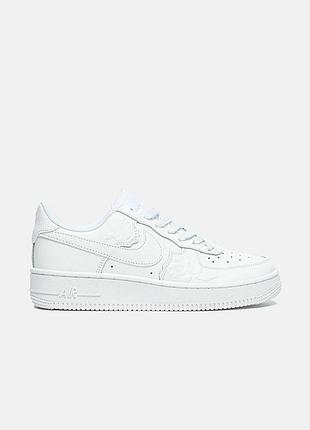 Белые кроссовки унисекс nike air force 1 low white roses х найк эйр форс 45