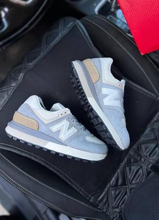 Женские серые кроссовки new balance 574 legacy grey beige х нью беланс 37