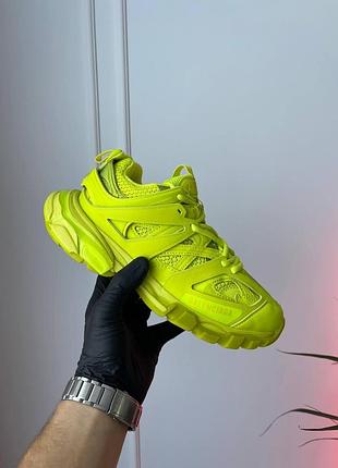 Салатовые кроссовки balenciaga track 3.0 neon x баленсиага трек 37