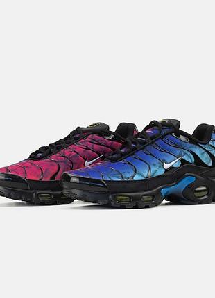 Чёрные кроссовки унисекс nike air max tn plus blue red black х эйр макс тн плюс 43