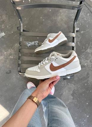 Сірі кросівки унісекс nike sb dunk low grey white brown х данк 37