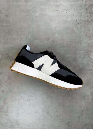 Чорні кросівки унісекс new balance 327 black castlerock х нью беланс 36