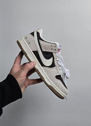 Бежеві кросівки унісекс nike sb dunk low beige black х данк 36