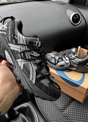 Чорні кросівки унісекс asics gel kahana tr v2 grey black х асікс 38