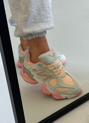 Жіночі бежеві рожеві кросівки нью беланс nb new balance 9060 joe freshgoods inside voices baby shower blue 40