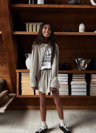 Костюм для дівчинки  zara спідничка сорочка 6-7(120)