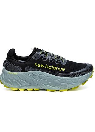 Чёрные кроссовки унисекс new balance fresh foam black blue yellow х нью беланс 37