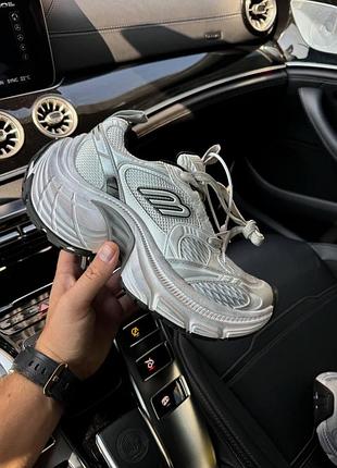 Женские белые кроссовки balenciaga 10xl white silver x баленсиага 40